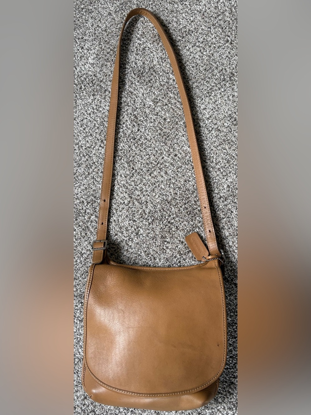 Coach Vintage Hippie Flap Saddle Crossbody Bag - Tan Leather - 9135